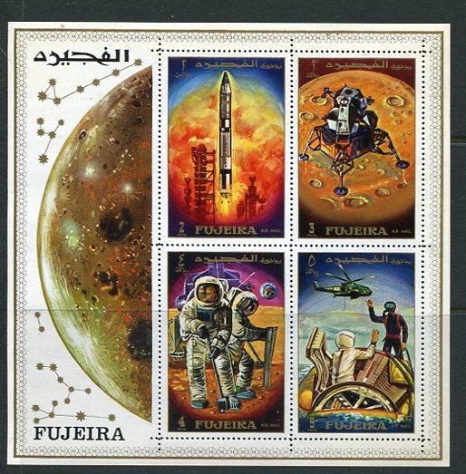 Fujeira Souvenir Sheet MNH Perf Mi Block 23A Apollo 12 Space 5628