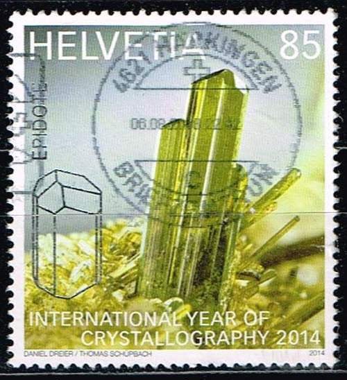 Switzerland 2014,Sc.#1510 used International Year of Crystallography