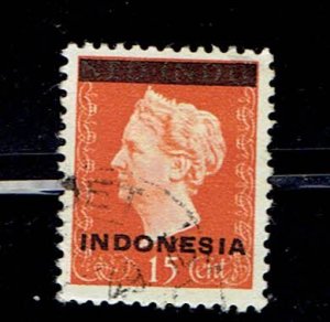 INDONESIA SCOTT#294 1948 QUEEN WILHELMIA - USED H/R