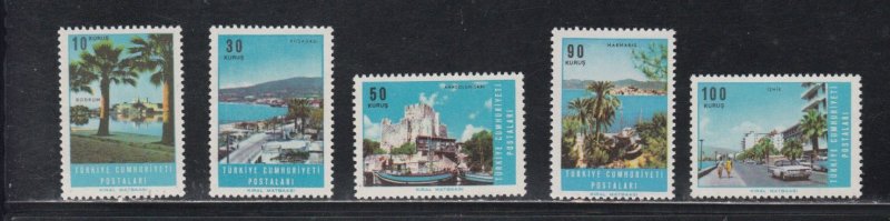Turkey # 1703-1707, Scenic Views, Mint NH, 1/2 Cat.
