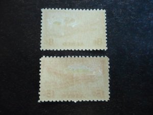 Stamps - Cuba - Scott#C75-C76 - Mint Hinged Set of 2 Air Mail Stamps