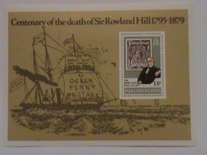 FALKLAND ISLAND-1979-SC#294 CENTENARY OF SIR ROWLAND HILL-MNH S/S-RARE VF