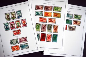 COLOR PRINTED GABON 1886-1933  STAMP ALBUM PAGES (14 illustrated pages)