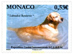 261623 MNH MONACO 2011 EXPOSICION CANINA EN MONTECARLO