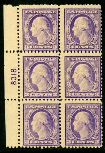 USA 1916 Washington 3¢ Violet Perf 11 Flat Press Unwmk Sc #502  MNH K162