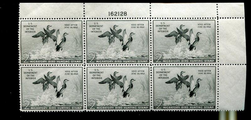 RW18 VF NH FEDERAL DUCK STAMP PLATE BLOCK d001