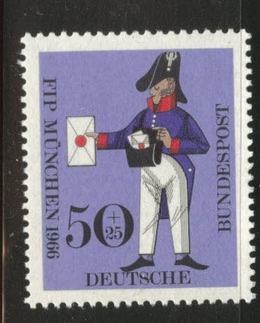 Germany  Scott B417 MNH** 1966 Prussian letter carrier