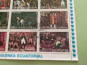 Equatorial Guinea Napoleon French Emperor 1769 - 1821 stamps sheet R49530