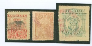 Colombia #267a/270a/274a Used Single