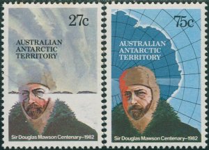 AAT 1982 Sc#L53-54,SG53-54 Sir Douglas Mawson set MNH