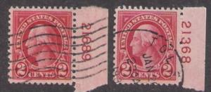 #634 Electric Eye plates 2 used singles pl #21368 & 21689 VF