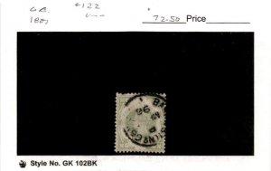 Great Britain, Postage Stamp, #122 Used, 1887 Queen Victoria (AH)