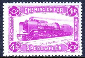 BELGIUM — SCOTT Q182 — 1934 4fr RAILWAY ISSUE — MH — SCV $9.50