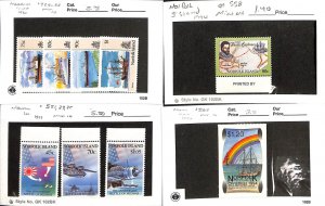 Norfolk Island Postage Stamp, #485 568 Mint NH, 1990-1996