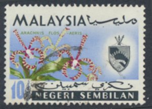 Negri Sembilan  SC# 80 Used  Orchids Flowers see details & scans