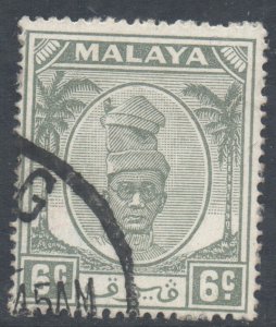 Malaya Perak Scott 109 - SG133, 1950 Sultan 6c used