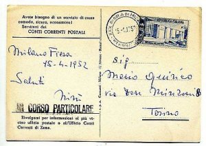 Milan '52 n. 685 on postcard