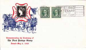 Canada # 238, Coil Pair, Slogan Cancel Stamp Centenary