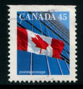 1361ds Canada 45c Flag, used bklt sgl