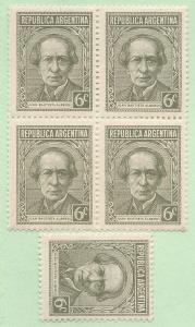 Argentina #428, MNH, Blk/4 + 1