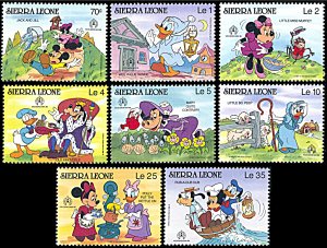 Sierra Leone 799-806, MNH, Disney, Mother Goose and Stockholmia