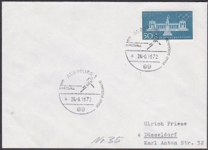 GERMANY 1972 Olympic Games cover special pmk HANDBALL......................A3312