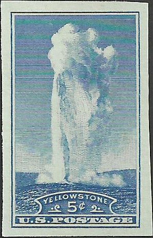 # 760 Mint No Gum As Issued Blue Old Faithfull National Parks