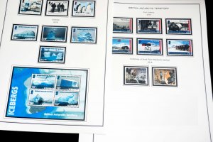 COLOR PRINTED BRITISH ANTARCTIC 2011-2020 STAMP ALBUM PAGES (33 illustr. pages)