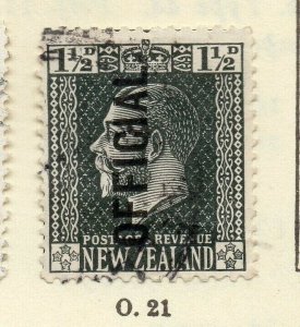 New Zealand Official Issues 1915-34 Issue Fine Used 1.5d. Optd NW-163926