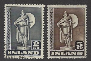 Iceland  SC#229A-230A Perf 11 1/2 Used F-VF...Very Nice!