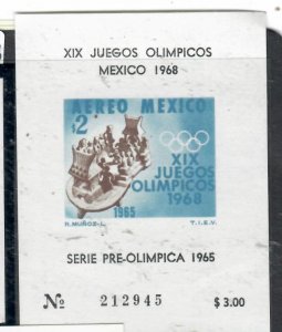 MEXICO OLYMPICS  SC C311A   MINI SHEET  MOG  P0406H