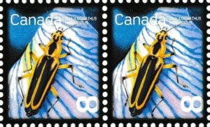 Canada 2409 Beneficial Insects Margined Leatherwing 8c horz pair MNH 2010