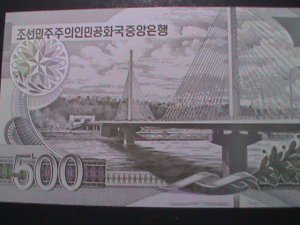 ​KOREA-2007 VERY OLD $500 KIM II SUNG MEMORIAL HALL UN CIRCULATED-VERY FINE