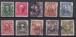 United States # 300-309, Partial Set, Used, 1/3 Cat.