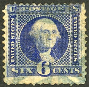 U.S. #115 USED BLUE CANCEL
