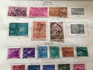 India stamps mixed mounted mint or used on folded page  Ref A 9998