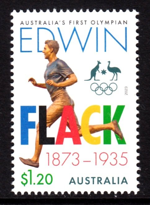 AUSTRALIA 2023 OLYMPICS EDWIN FLACK 1896 ATHENS FIRST OLYMPIAN OLYMPIQUE