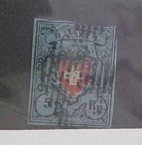 SWITZERLAND  STAMP  #7A  cat.$575.00  USED