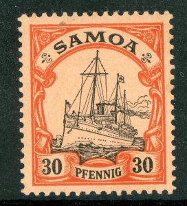 Germany 1900 Samoa 30pf Yacht Unwmk Scott #62 Mint X95