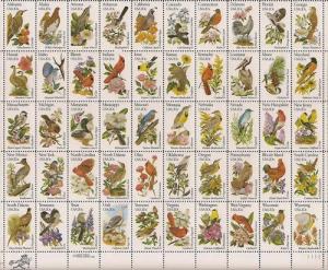 #1953-2002 20 cent State Birds & Flowers mint OG NH XF+ XXF