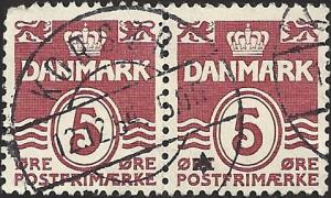DENMARK -  #224 - Used - Pair - SCV-0.50
