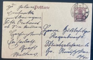 1920 Allenstein Germany Postal Stationery Postcard Cover