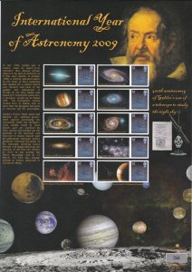 BC-239 GB 2009 Astronomy year no. 44 RARE SMILER SHEET UNMOUNTED MINT/MNH