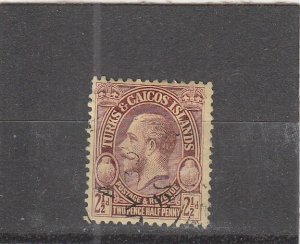 Turks and Caicos  Scott#  64  Used  (1928 King George V)