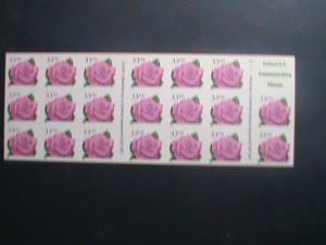 ​UNITED STATES-2002 SC# 3052  LOVELY BEAUTIFUL CORAL PINK ROSES-MNH BOOKLET VF