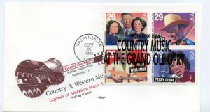 2771-74 Country & Western Singers Artmaster block of 4, FDC