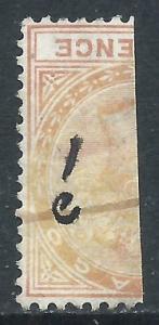 Tobago, Sc #7, 1d on half of 6d, Used