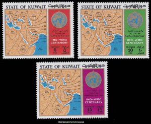 Kuwait Scott 577-579 Mint never hinged.