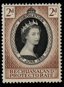 BECHUANALAND PROTECTORATE QEII SG142, 2d 1953 CORONATION, M MINT.