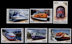 Congo LOCOMOTIVE, TRAIN Stamps MNH